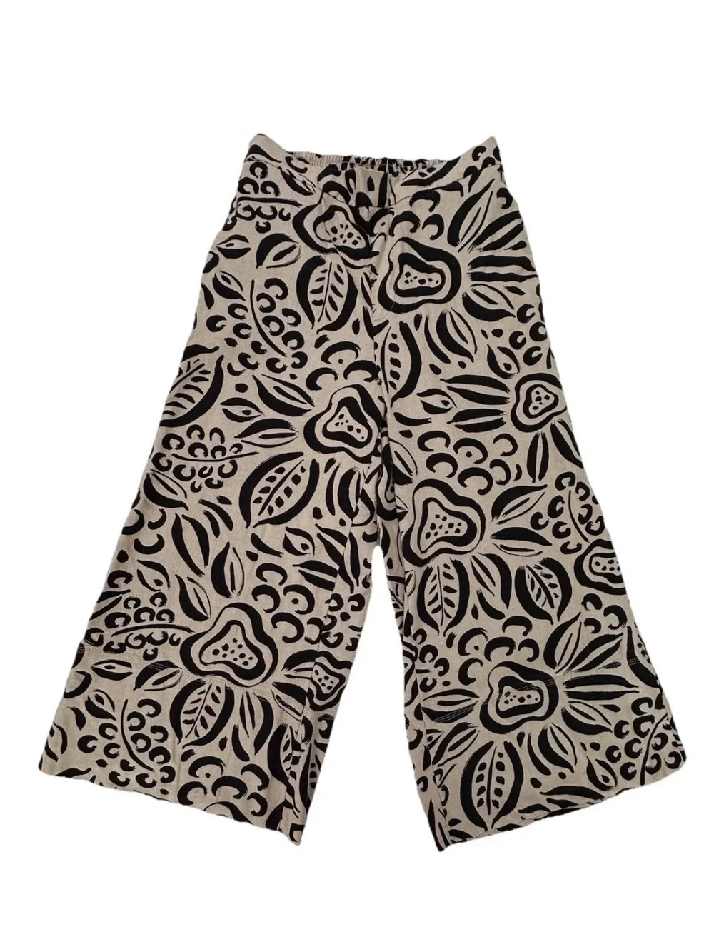 Banana Republic Wide-Leg High-RiseLinen-Blend CroppedPull-On Pant